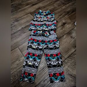 Coogi Outfit Abstract Flowers Colorful (Girls Size 4T)